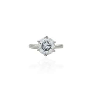 Silver Zircon Studded Grace Ring