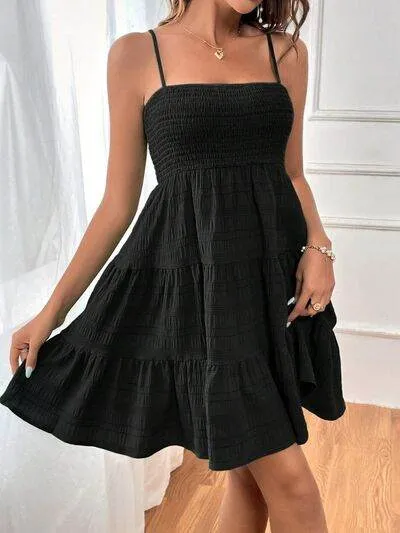 Smocked Tiered Mini Cami Dress (Multiple Colours)