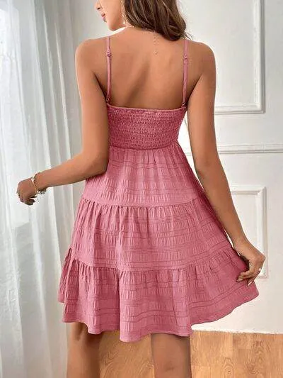 Smocked Tiered Mini Cami Dress (Multiple Colours)