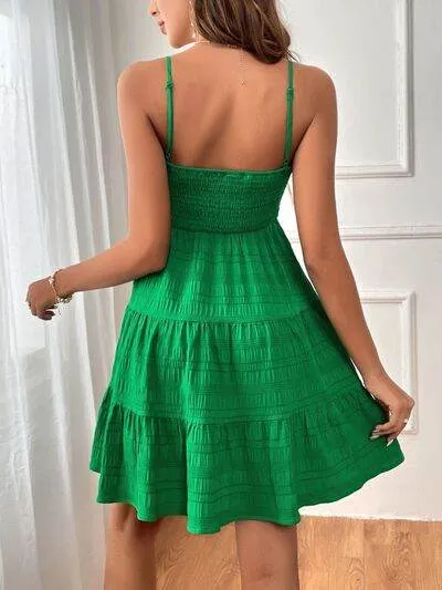 Smocked Tiered Mini Cami Dress (Multiple Colours)