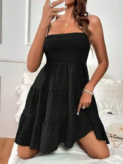 Smocked Tiered Mini Cami Dress (Multiple Colours)