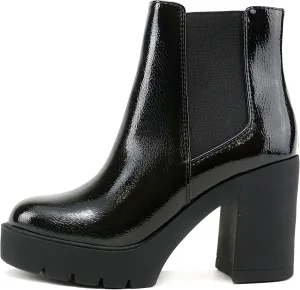 Soda EDITOR ~ Women Lug Sole High Heel Chelsea Fashion Ankle Boot w/Double Elastic Gore
