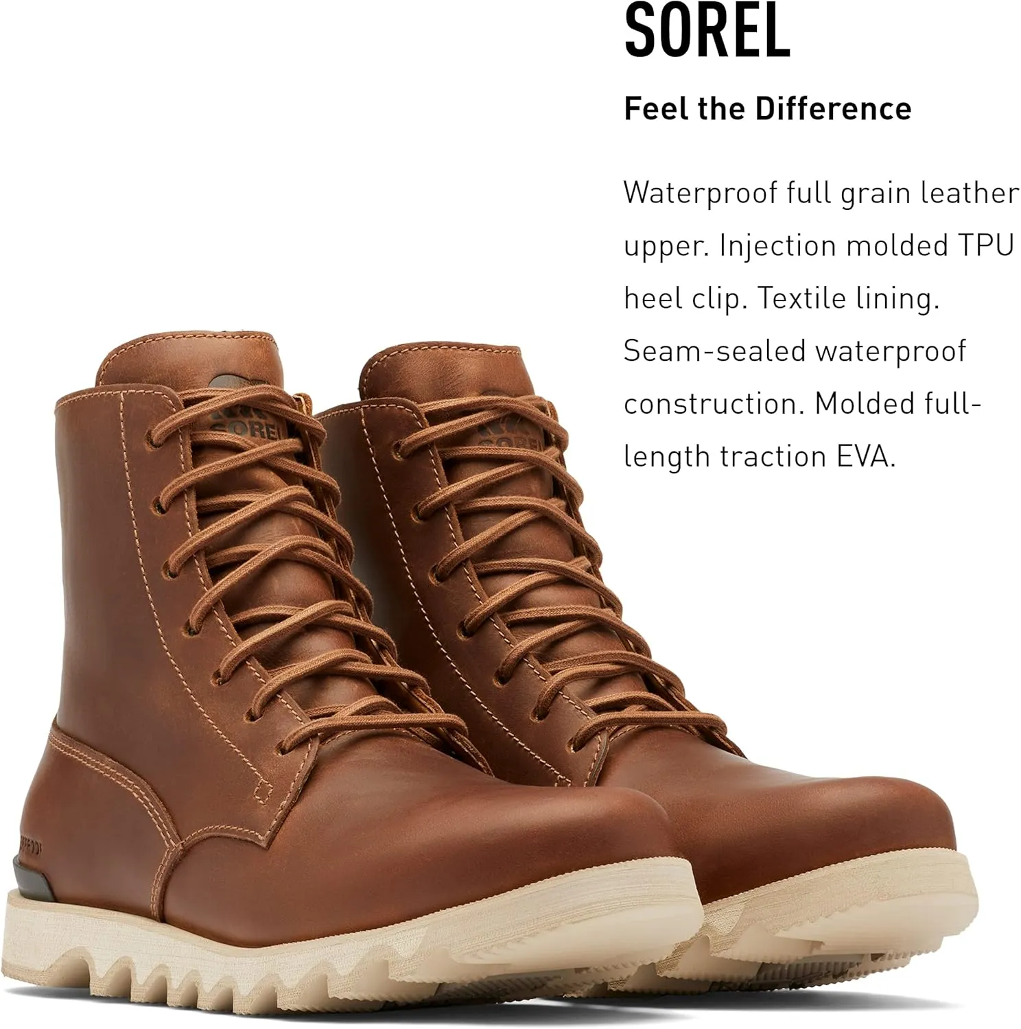 Sorel Men's Kezar Tall WP Boot — Waterproof Leather Rain Boots