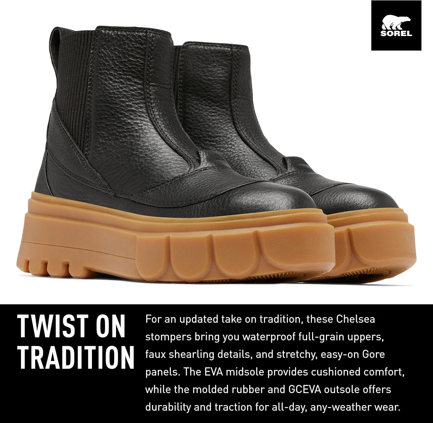 SOREL Women's Caribou X Chelsea Waterproof Boot