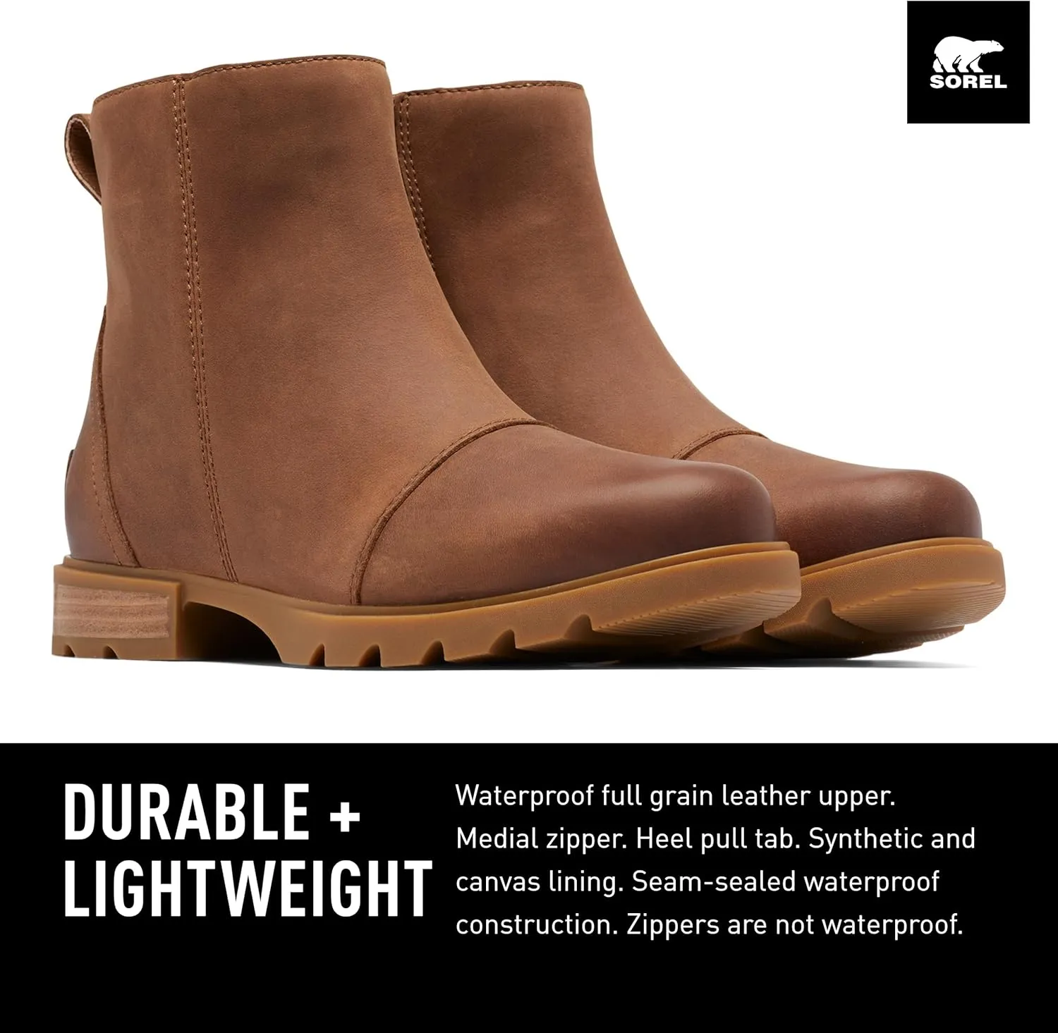 SOREL Women's Emelie lll Zip Waterproof Boot