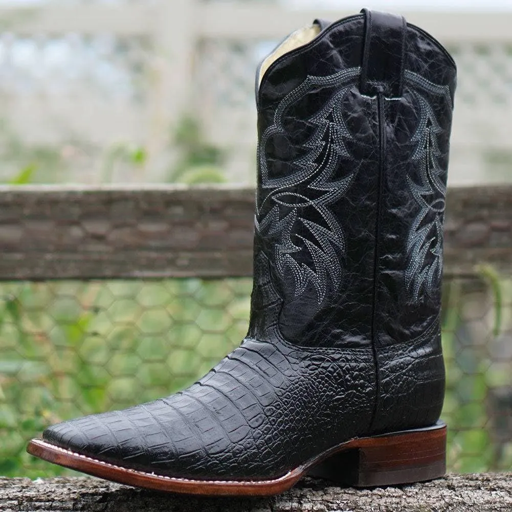 Soto Boots Men's Caiman Belly Print Cowboy Boots H4001