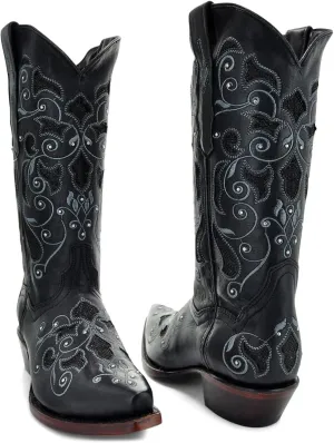 Soto Boots Womens Studded and Inlay Cowgirl Boots M50051