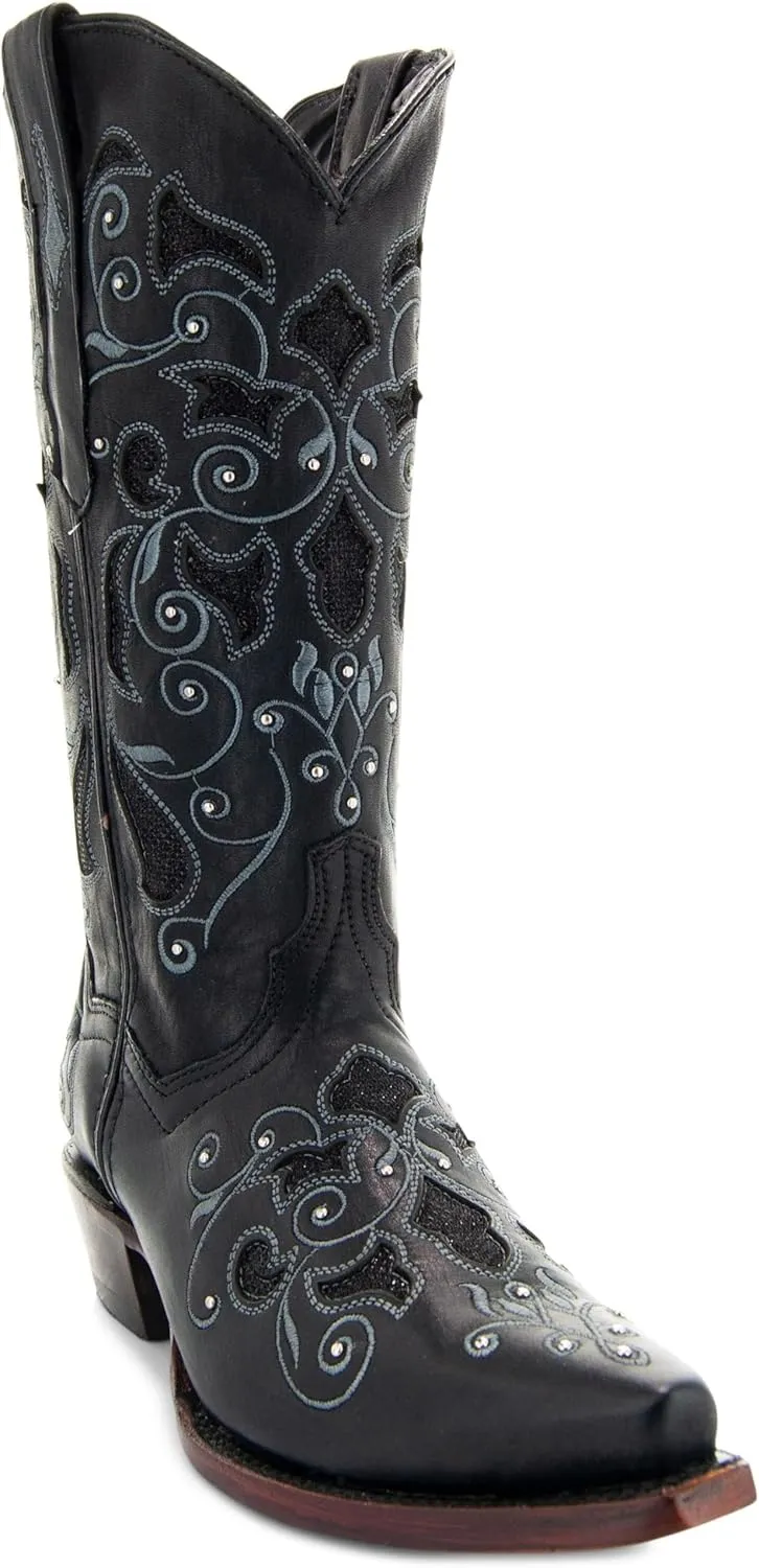 Soto Boots Womens Studded and Inlay Cowgirl Boots M50051