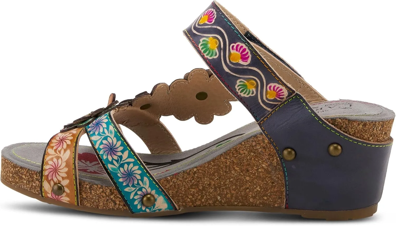 Spring Step L'Artiste Women's Delight Slide Sandals Hook & Loop Straps for Women