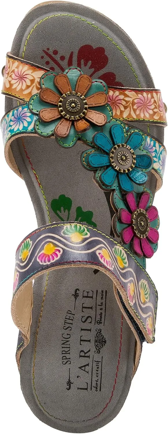 Spring Step L'Artiste Women's Delight Slide Sandals Hook & Loop Straps for Women