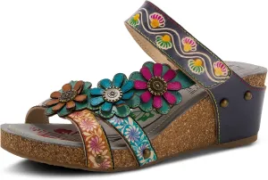 Spring Step L'Artiste Women's Delight Slide Sandals Hook & Loop Straps for Women