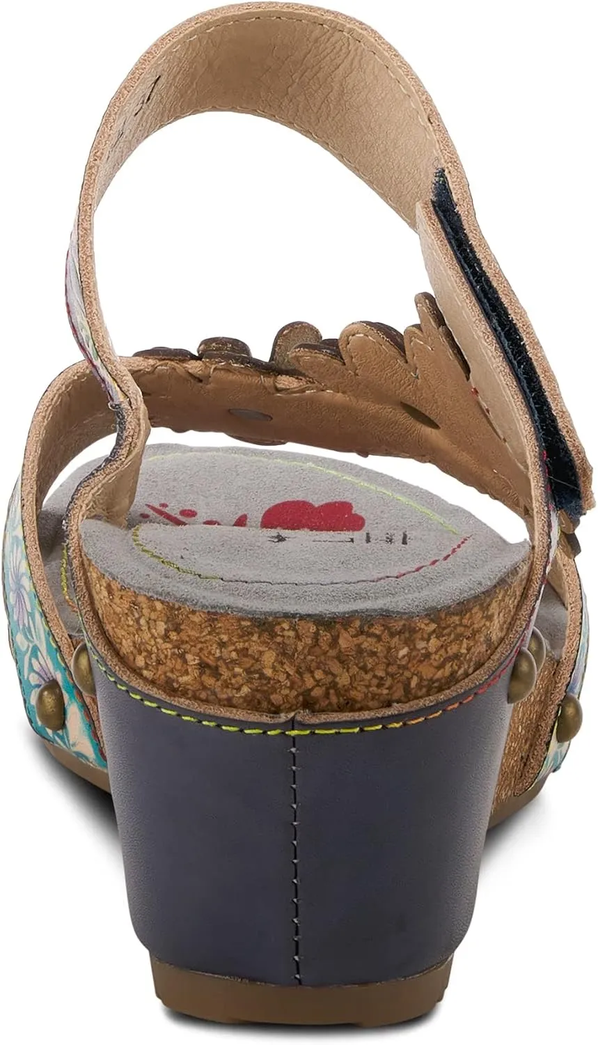 Spring Step L'Artiste Women's Delight Slide Sandals Hook & Loop Straps for Women