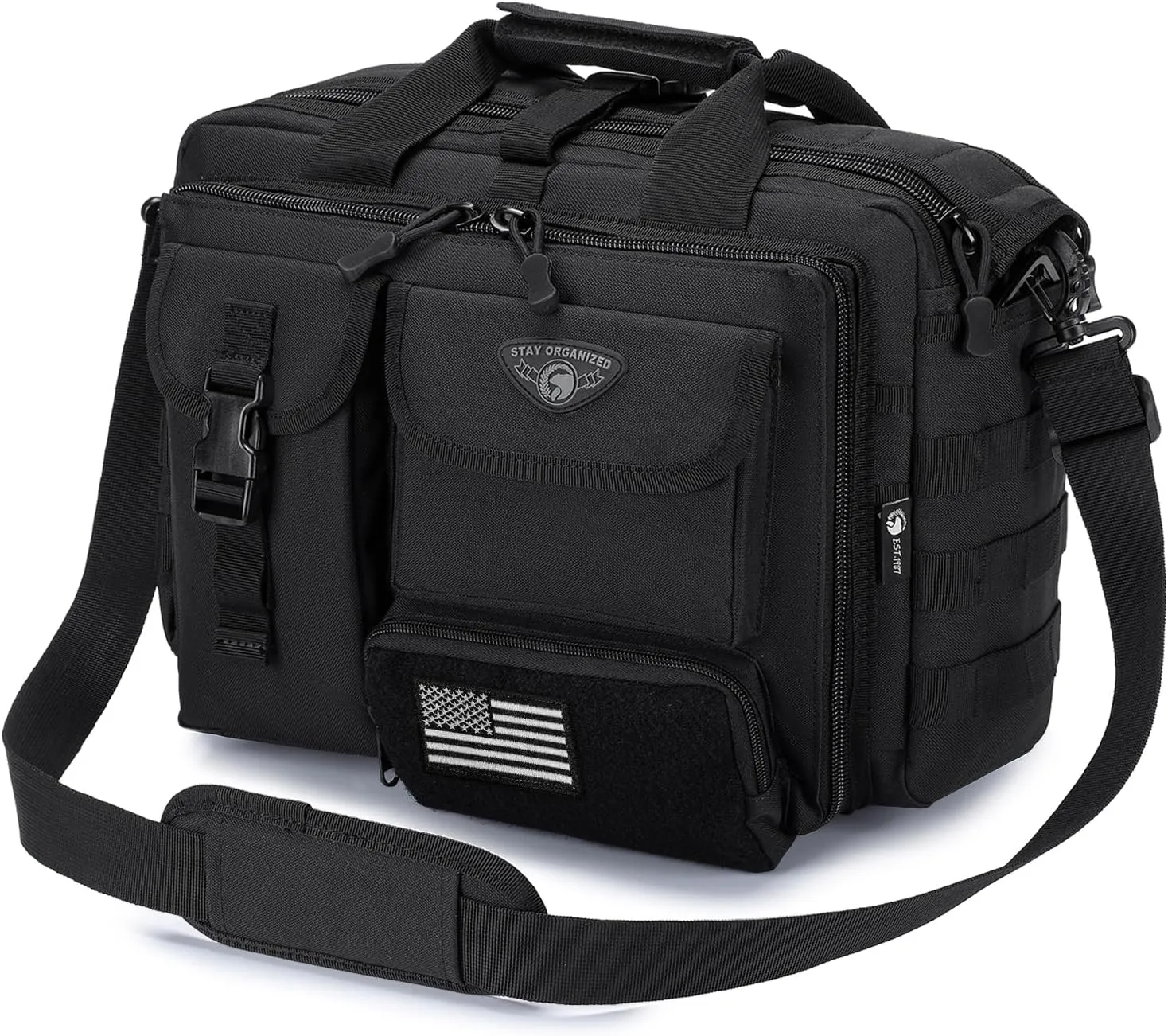 Stypos Tactical Messenger Bag, 14 Inch Tactical Briefcase for Man Military Laptop Bag Messenger Shoulder Bag, Includes a Flag