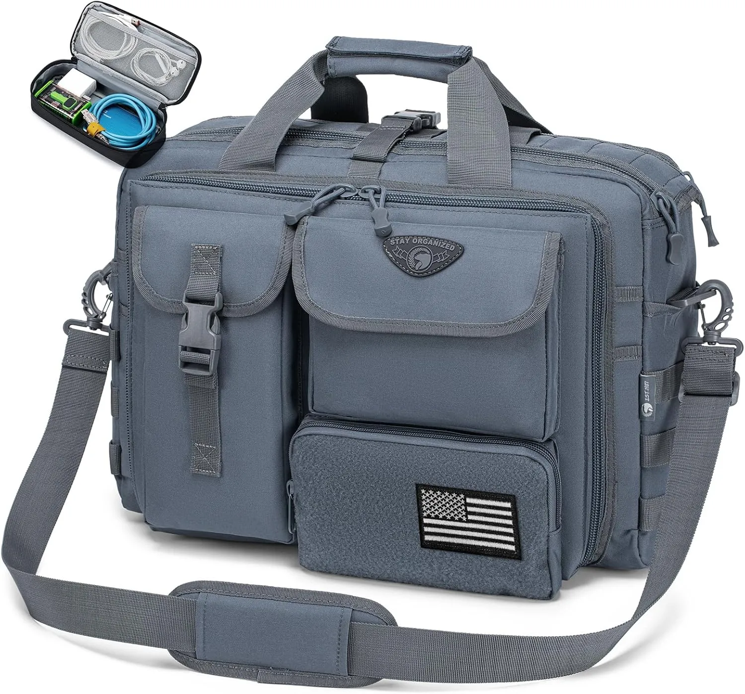 Stypos Tactical Messenger Bag, 15.6/17.3 Inch Tactical Briefcase for Man Military Laptop Bag Messenger Shoulder Bags