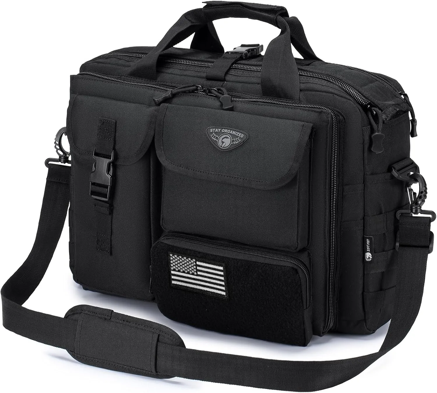 Stypos Tactical Messenger Bag, Tactical Briefcase for Man Military Laptop Bag 15.6/17.3 Inch Messenger Shoulder Bag