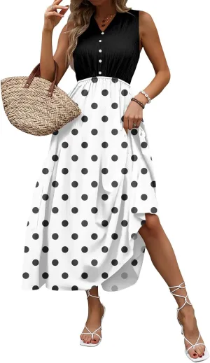 Summer Dresses for Women 2025 Vacation Casual Boho Sundress Flowy Wedding Guest Maxi Dresses A Line Beach Long Dress