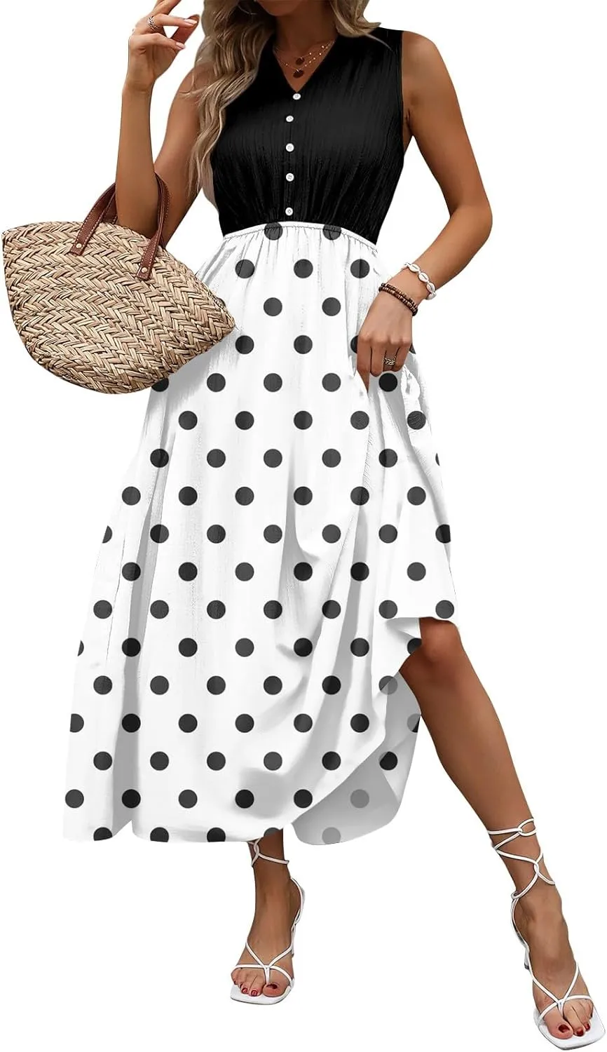 Summer Dresses for Women 2025 Vacation Casual Boho Sundress Flowy Wedding Guest Maxi Dresses A Line Beach Long Dress