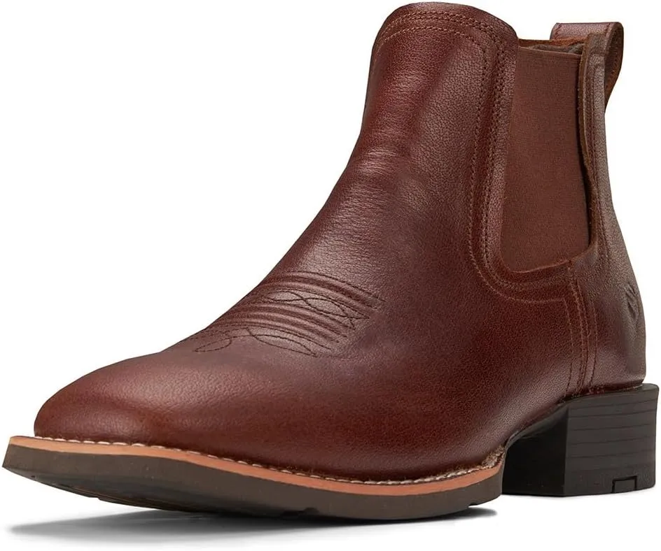 SUREWAY Western Cowboy Boots for Men,Square Toe Casual/Work/Chukka Boots, Ankle Length Classic Comfort Oxford Style Footwear