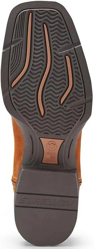 SUREWAY Western Cowboy Boots for Men,Square Toe Casual/Work/Chukka Boots, Ankle Length Classic Comfort Oxford Style Footwear