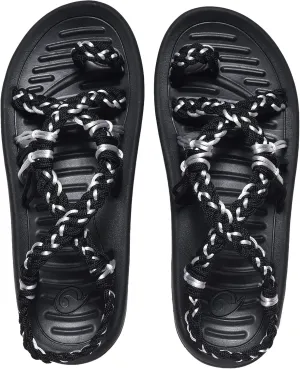 SURRAY Womens Summer Flat Sandals Comfortable Arch Support Walking Braided Beach Sandals, Size US 5-11