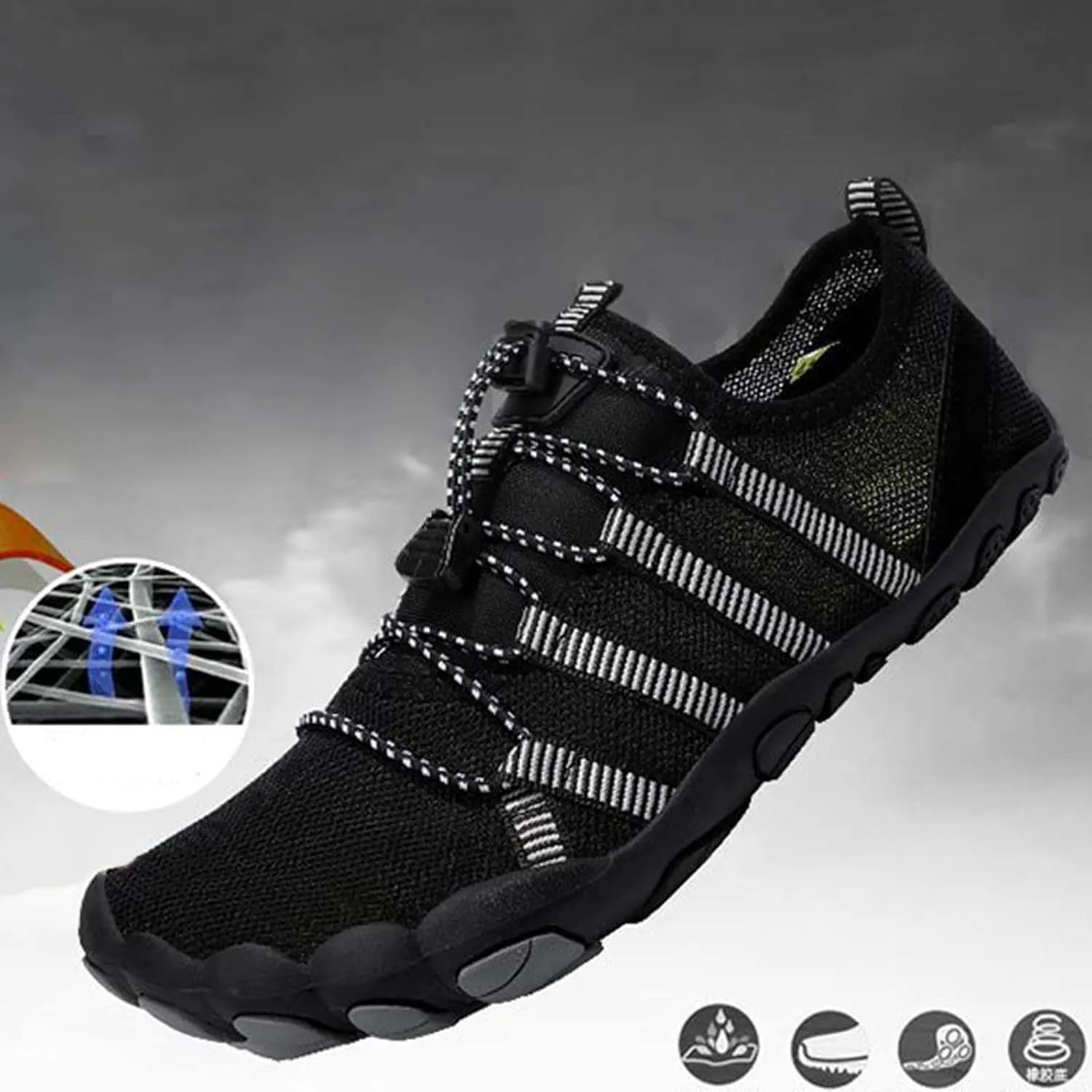 Swim Beach Water Shoes for Men Women Quick Dry Barefoot Aqua Pool Surf Hiking Kayaking Diving Yoga Outdoor Sports Breathable