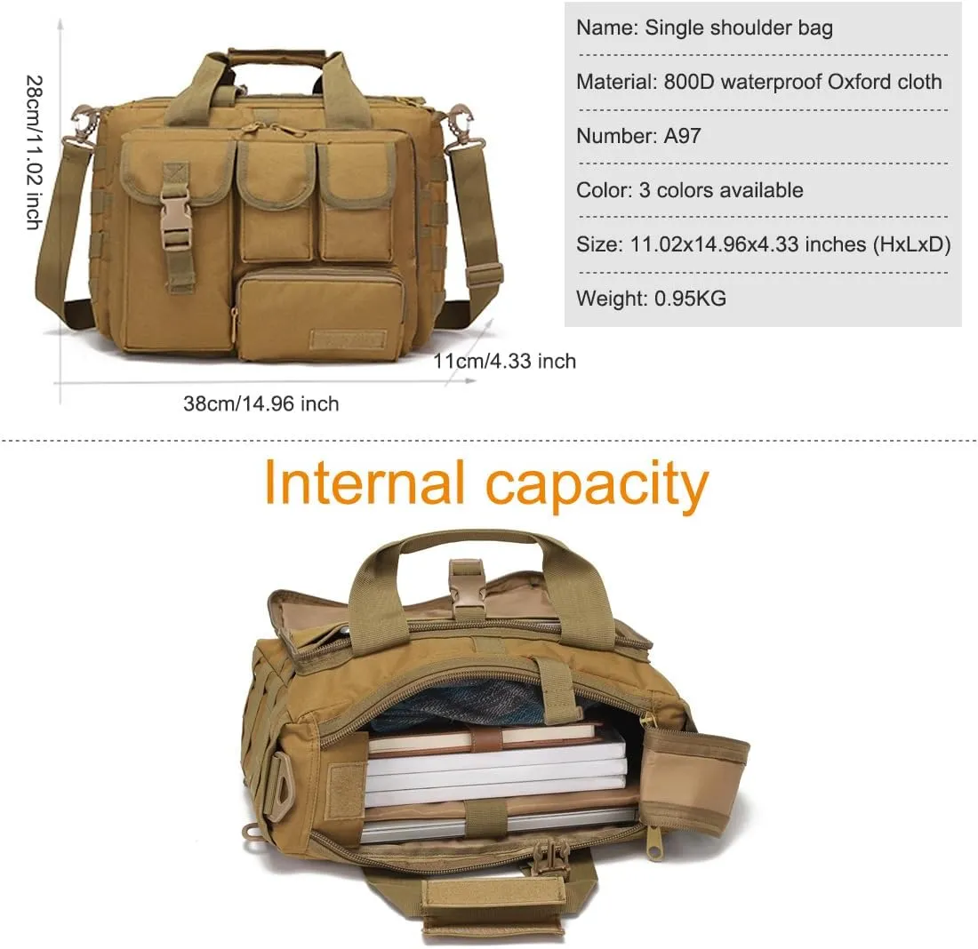 Tactical Briefcase Tactical Messenger Bag for Man Military Laptop Bag Messenger Shoulder Bag