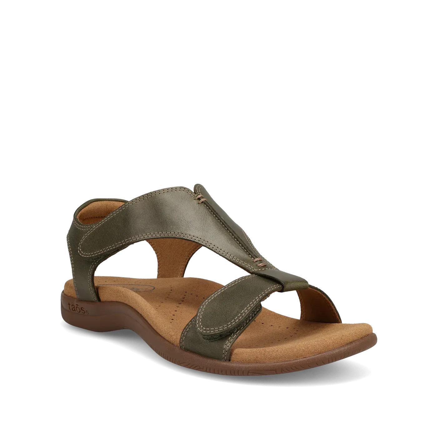 TAOS THE SHOW OLIVE LEATHER SANDAL
