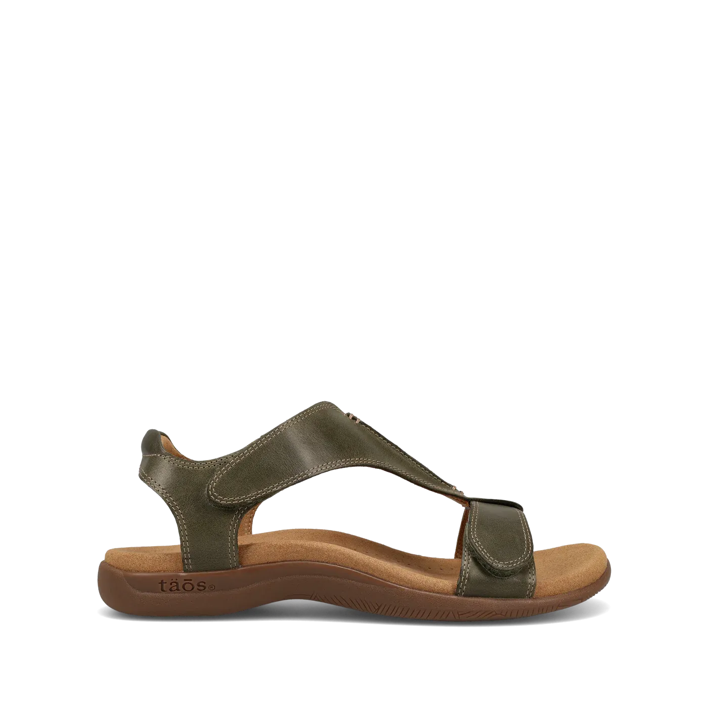 TAOS THE SHOW OLIVE LEATHER SANDAL