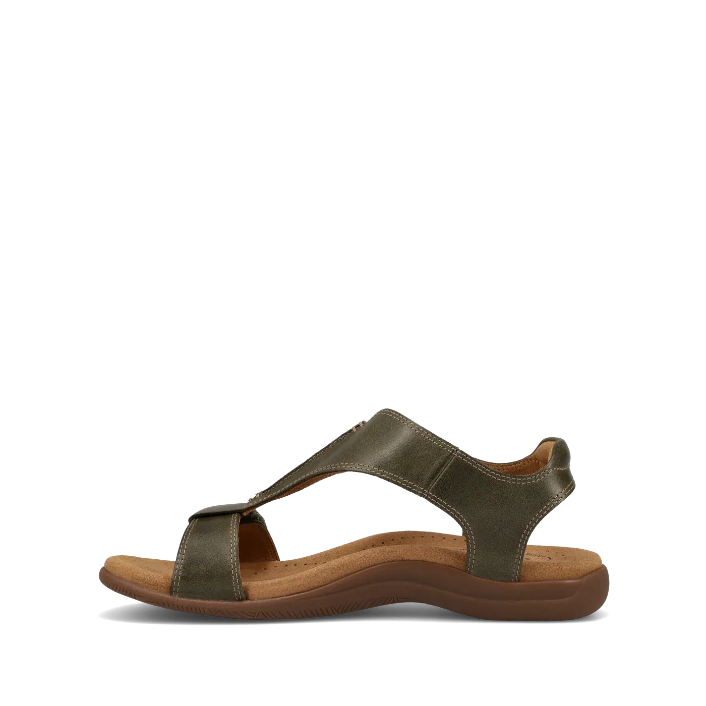 TAOS THE SHOW OLIVE LEATHER SANDAL