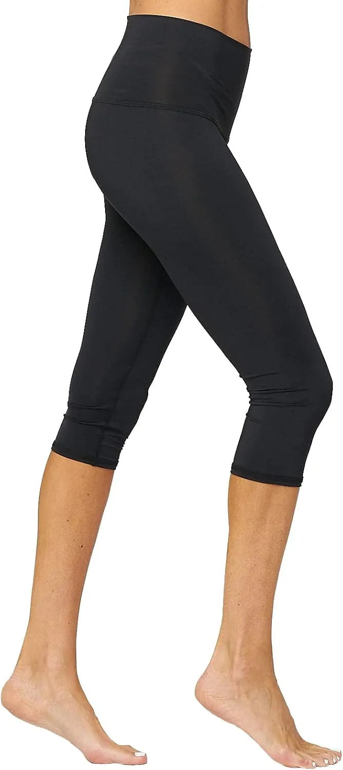 teeki Solid Black Capri Pants