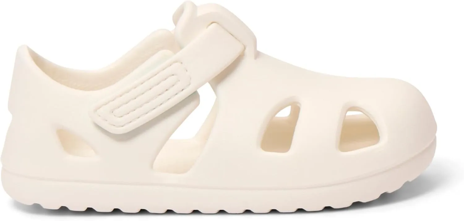 Ten Little Splash Sandals for Baby, Toddler & Kids, Adjustable, Closed Toe Water Sandals for Boys and Girls - Lightweight, Quick Drying Kids Water Shoes, and Flexible EVA with Traction - Soft White, 5
