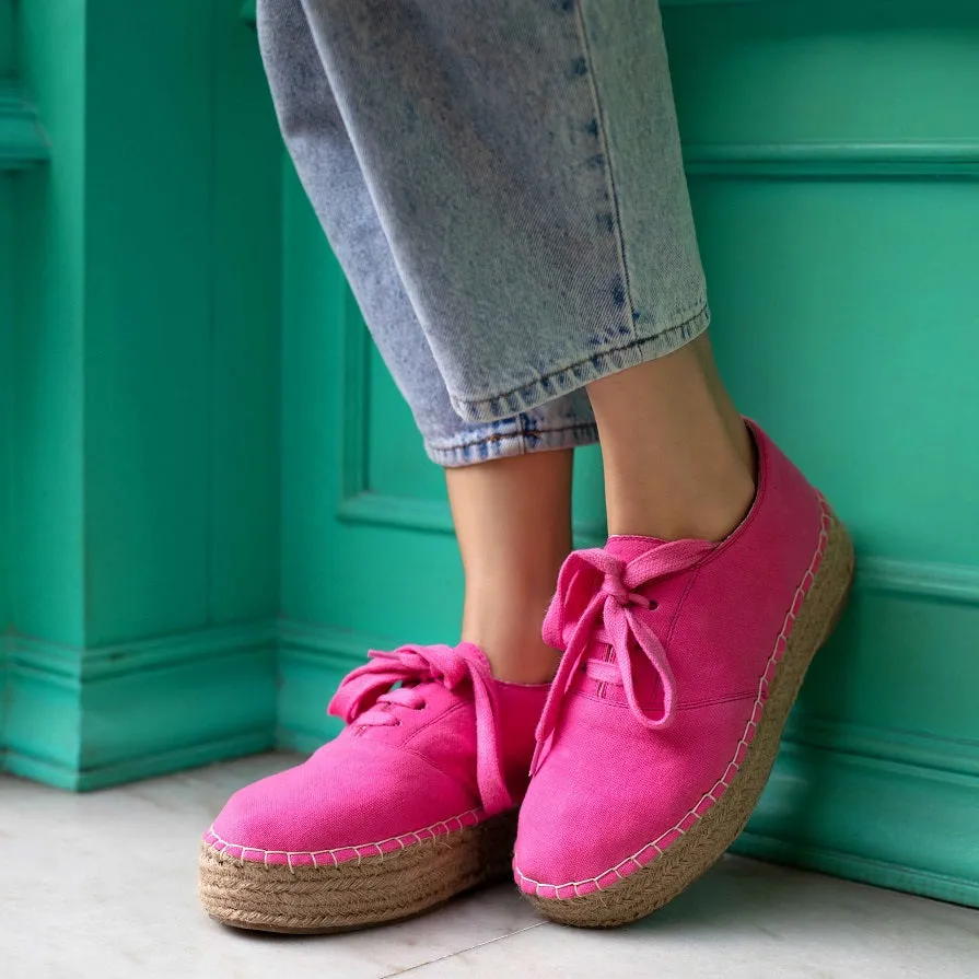 The Branded Havana Lace-ups - Pink Women Shoes