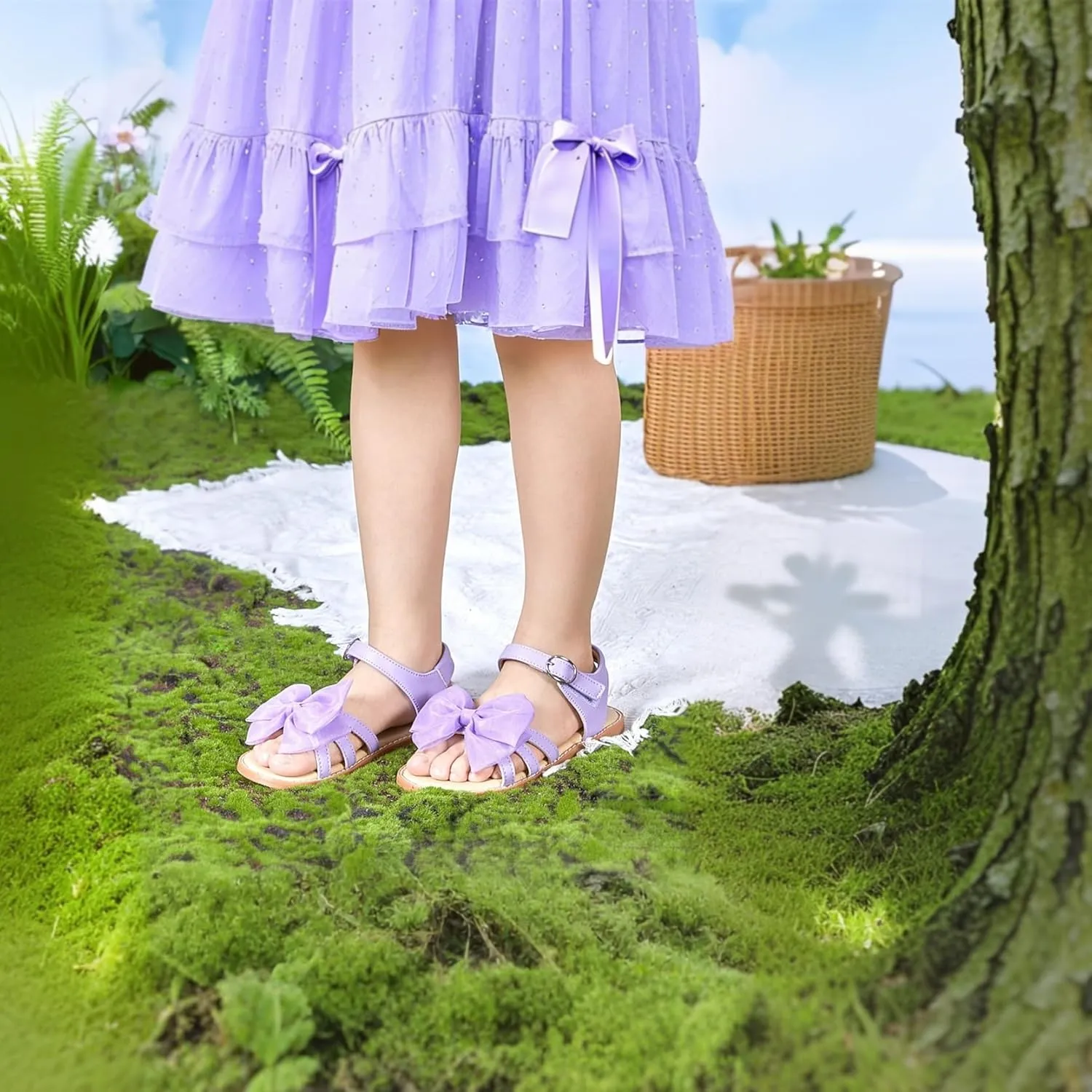 THEE BRON Toddler Girl Dress Sandals Sandalias para Nias