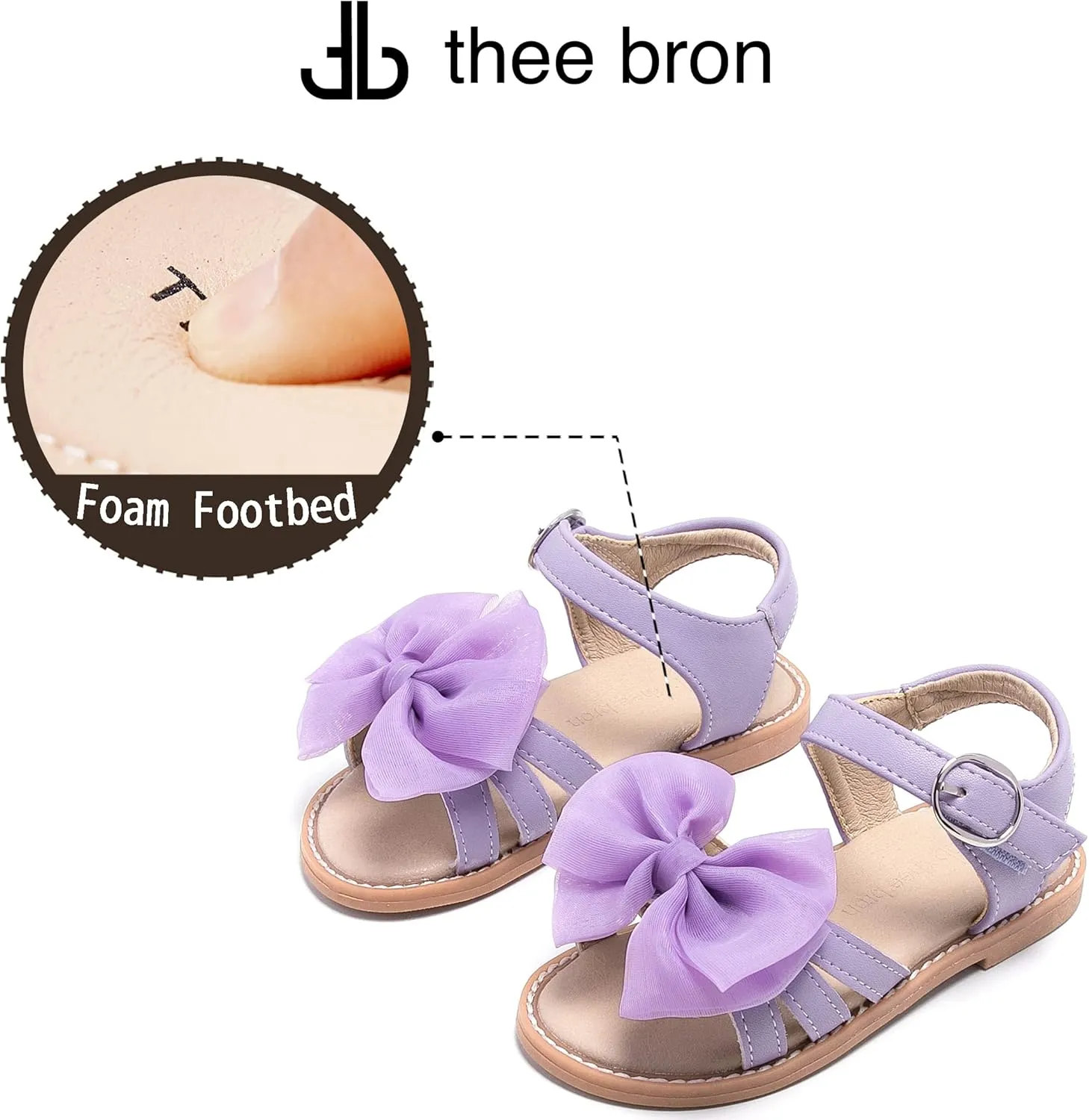 THEE BRON Toddler Girl Dress Sandals Sandalias para Nias