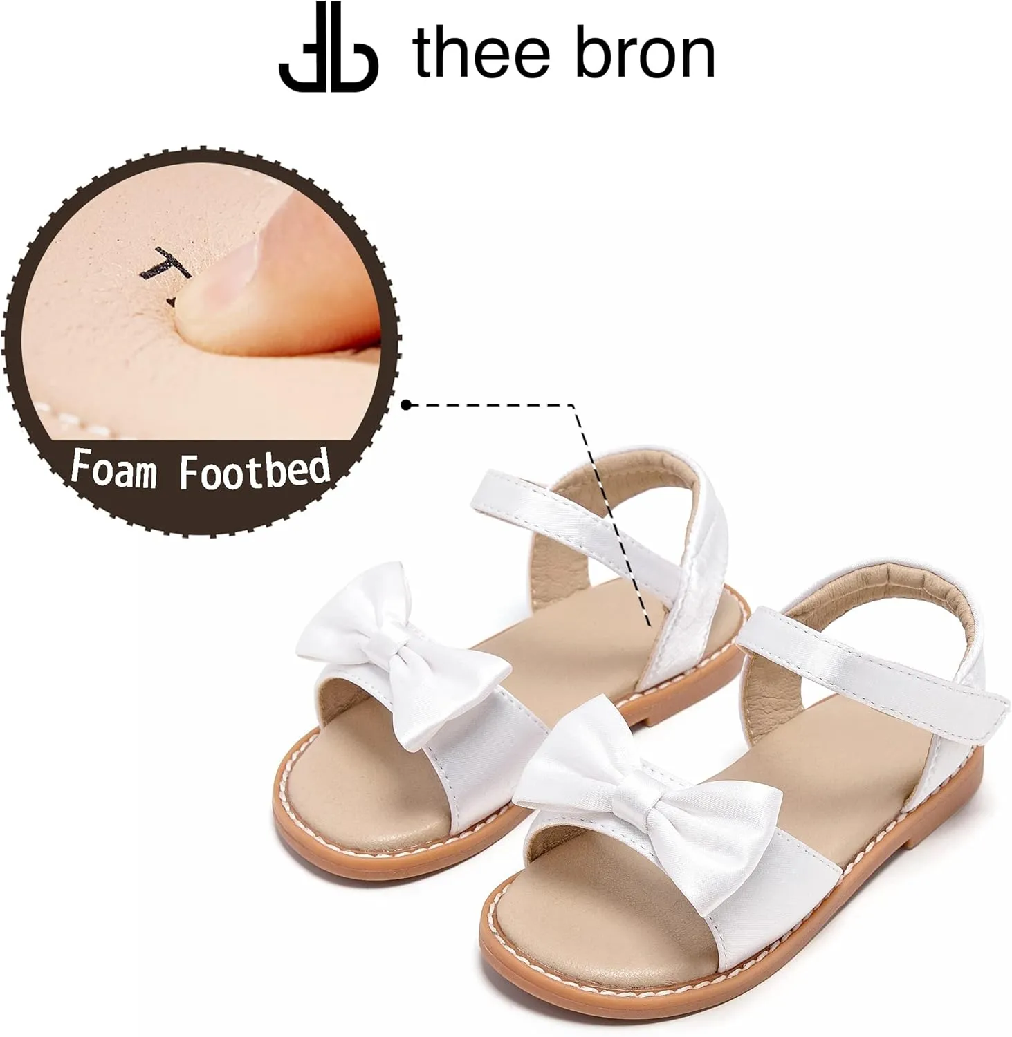 THEE BRON Toddler Girl Dress Sandals Sandalias para Nias
