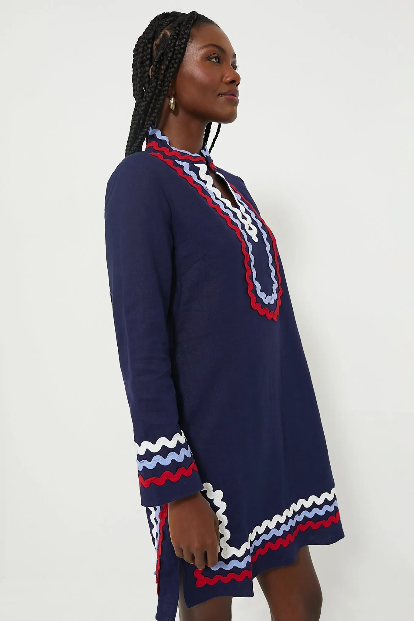 Tunic Sleeve Red Classic Blue Trackable Long White Customer endorsements Navy &
