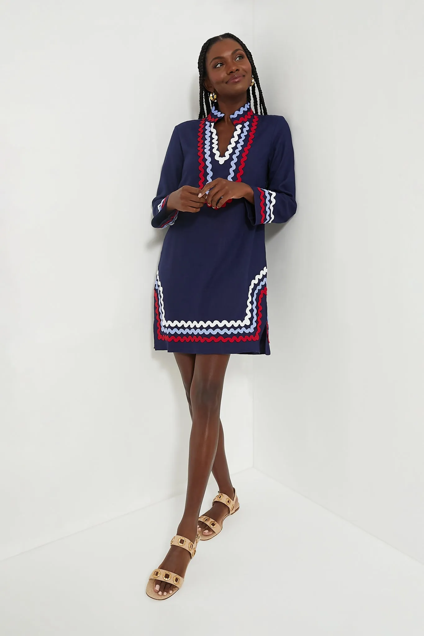 Tunic Sleeve Red Classic Blue Trackable Long White Customer endorsements Navy &