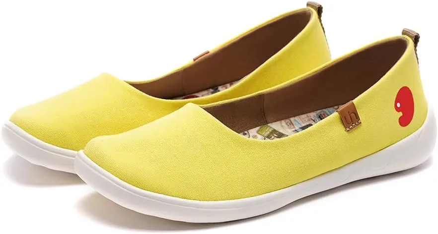 UIN Ballet Flats Shoes for Women Art Printed Wide Toe Casual Breathable Lightweight Slip On Women Loafers