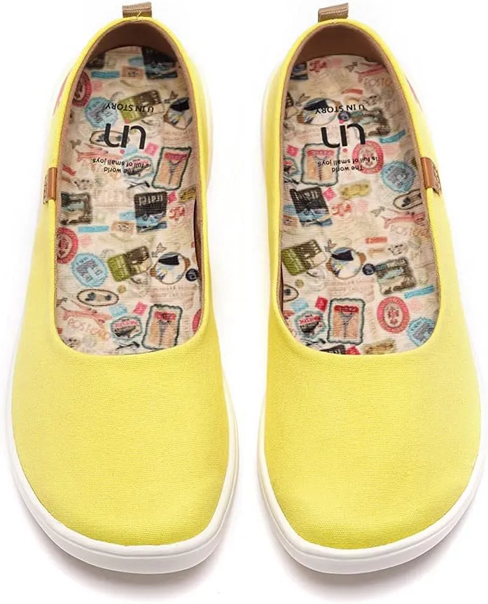 UIN Ballet Flats Shoes for Women Art Printed Wide Toe Casual Breathable Lightweight Slip On Women Loafers