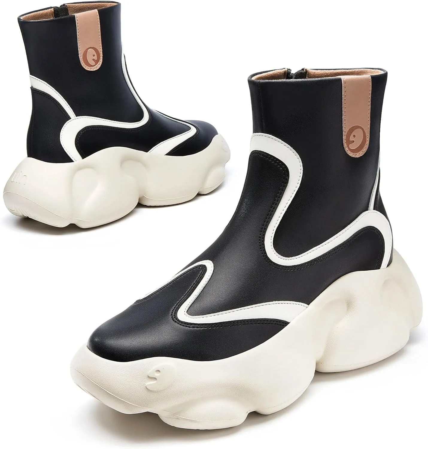 UIN Women's Boots Platform Chunky Fashion Walking Shoes Zarautz