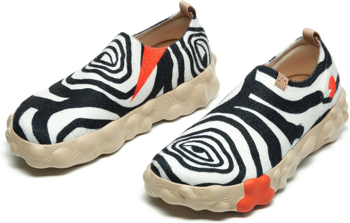 UIN Women's Fashion Sneakers Slip On Walking Art Travel Shoes Toledo Ⅵ Rainbow Crush 2