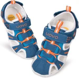 UOVO Boys Sandals Hiking Athletic Closed-Toe Beach Sandals Kids Summer Shoes (9.5 M US Toddler, Light Blue-3)