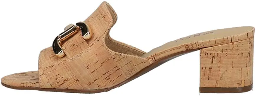 VANELi Womens Oksana Block Dress Sandals Low Heel 1-2" - Brown