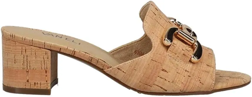VANELi Womens Oksana Block Dress Sandals Low Heel 1-2" - Brown