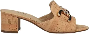 VANELi Womens Oksana Block Dress Sandals Low Heel 1-2" - Brown