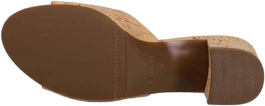 VANELi Womens Oksana Block Dress Sandals Low Heel 1-2" - Brown