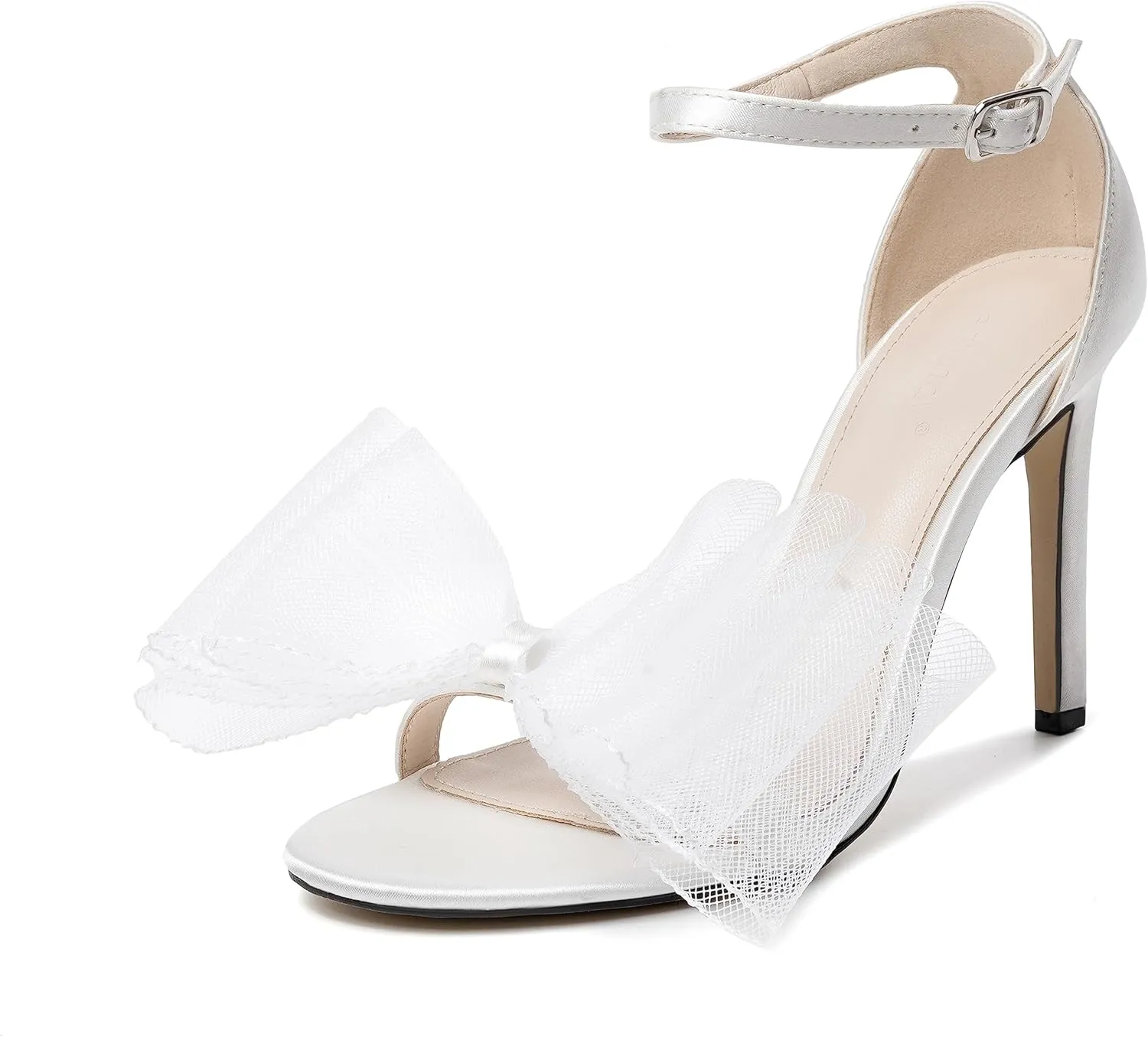 Vertundy Women's Bow Stiletto High Heeled Sandals Dress Wedding Party Shoes For Ladies