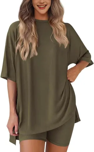 Viralvera 2 Piece, Viralvera 2 Piece Set,Viral Vera Shorts Set, Summer Casual Oversized Shirts Shorts