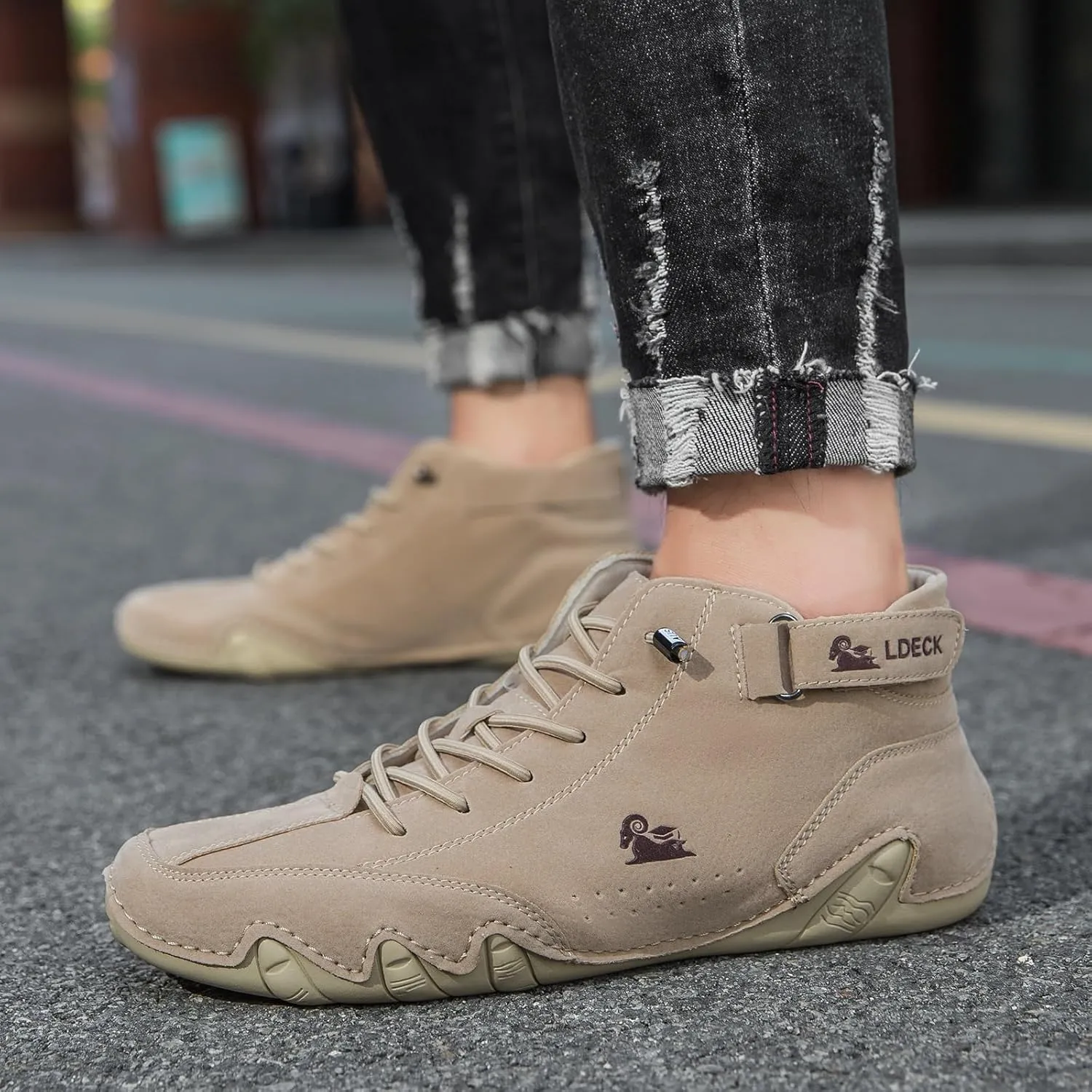 Vogany Shoes Women, Vogldeck - Waterproof and Breathable Orthopedic Shoes, Outdoor Beck Shoes Comfy Lightweight Non-Slip Orthopedic Sneakers Walking Hiking Ankle Boots(Khaki,US 6.5)