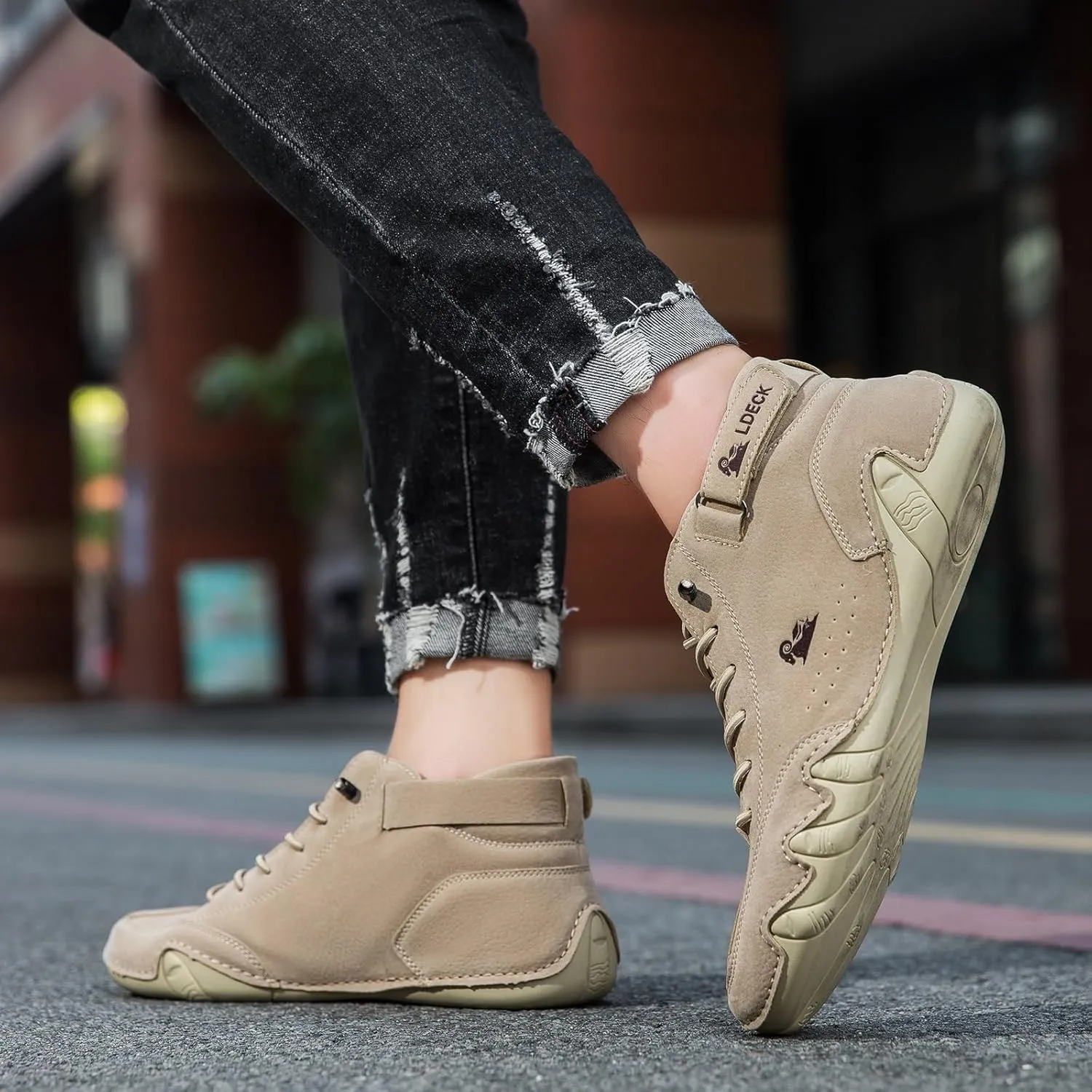 Vogany Shoes Women, Vogldeck - Waterproof and Breathable Orthopedic Shoes, Outdoor Beck Shoes Comfy Lightweight Non-Slip Orthopedic Sneakers Walking Hiking Ankle Boots(Khaki,US 6.5)